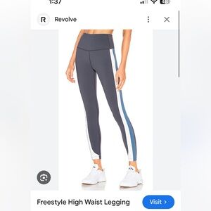 Splits 59 Freestyle High Waist Legging in Charcoal & White & Dusty Blue XS